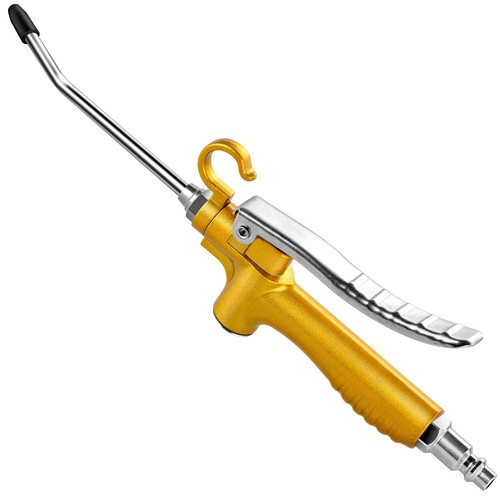 high volume industrial air blow gun with rubber guard air flow nozzle