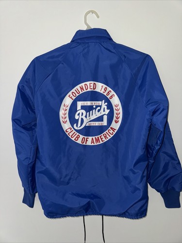 Vintage Dunbrooke Plajac Blue Buick Motor Cars Valve In Head Club Light Jacket S - Picture 3 of 13
