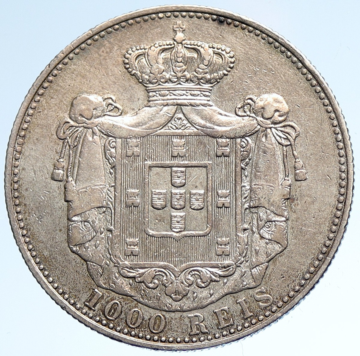 ポルトガル『 カルロス１世1000レイス 銀貨』 NGC AU55　1899年 s-l1200.jpg