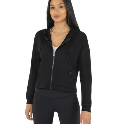 90 Degree by Reflex Women's Full-Zip Fleece Lined Hoodie Jacket