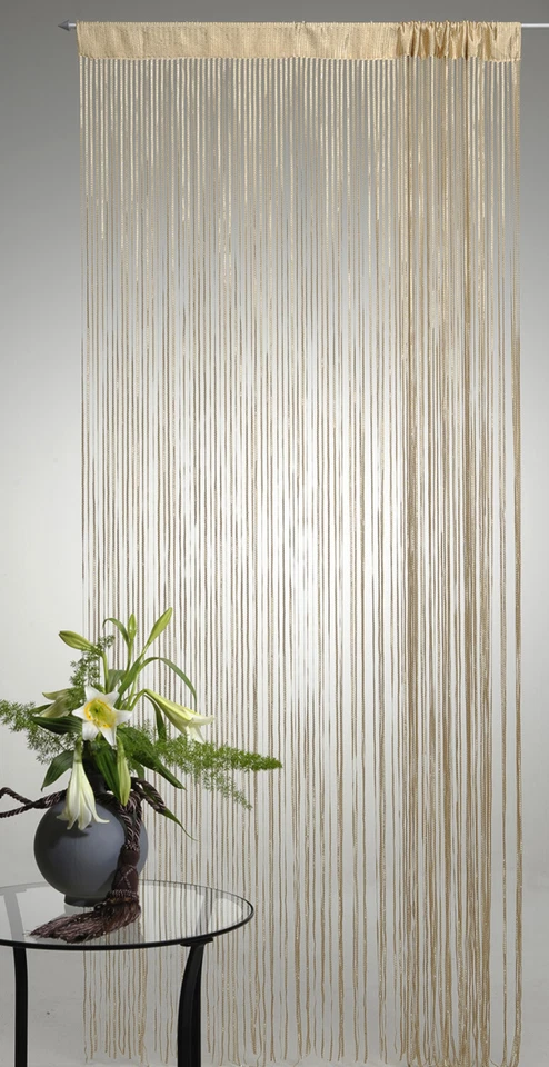 Fadenvorhang Fadengardine mit Lurex veredelt 90x250 cm oder 140x250 cm Farbwahl - Bild 3 von 3