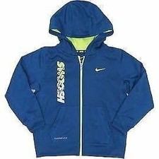 Nike "swoosh" Hoodie Therma-fit Jacket Little Boys Toddler Youth