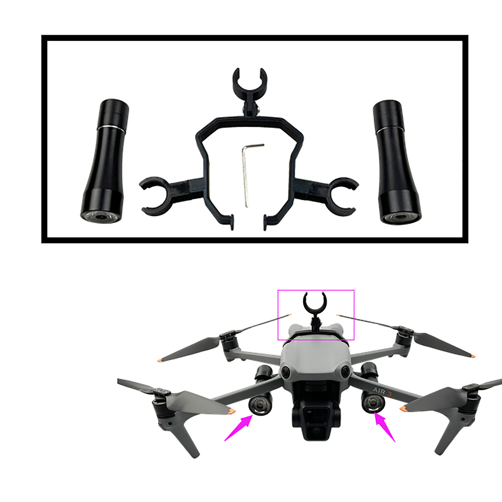 DJI Air 3 Drone Night Flight LED Searchlight Replacement Parts-image