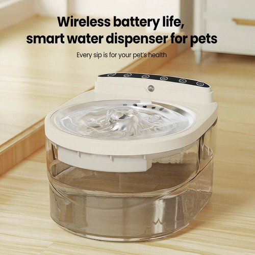 3L Wireless Cat Water Fountain Pet Dog Drinking Automatic Dispenser 10 Filters - Picture 6 of 23
