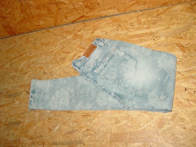 Stretchjeans/Jeans v. BLUE MONKEY Gr.26(W26/L32) blau gemustert 3380