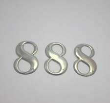 888 Lucky Angelic Metal House Numbers Vintage Set of 3 New Old Stock
