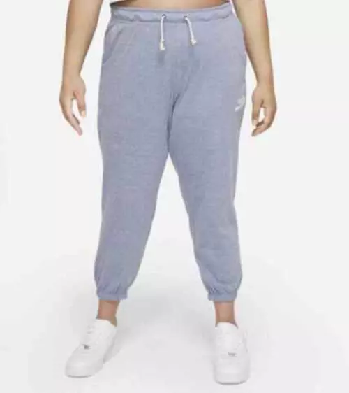 NIKE Plus Size Gym Vintage Capri Pants CT0645-493 Ashen Slate/Sail