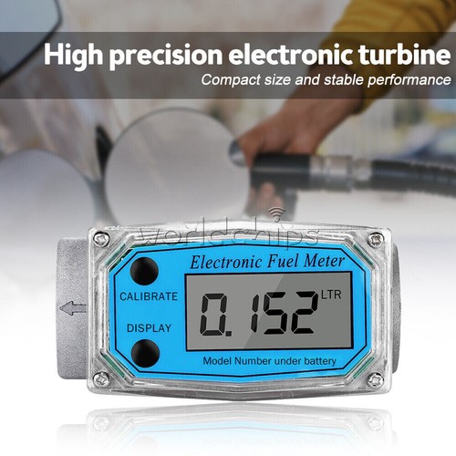 High Precision 1" Digital Turbine Flow Meter Gas Oil Fuel Pump Flowmeter - Picture 9 of 14