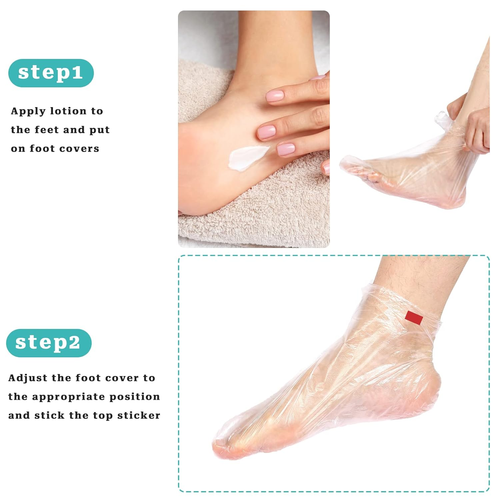 Paraffin Bath Liners for Foot, 100PCS Plastic Foot Covers Paraffin Bath Socks Li - Picture 4 of 12