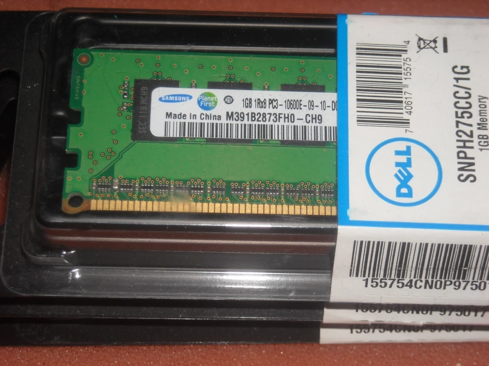 3 PCS SAMSUNG Memory 1GB 1Rx8 DDR3 PC3-10600 1333MHz DIMM M391B2873FH0-CH9 ECC - Image 2 of 2