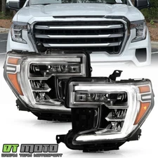 For 2019-2021 GMC Sierra 1500 w/o LED Signal Headlights Headlamps Set Left+Right