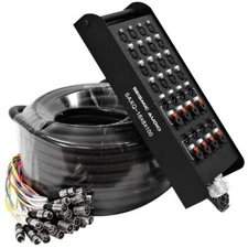 SEISMIC AUDIO 16 Channel 100' XLR Stage Snake Cable with 1/4" Returns on Box