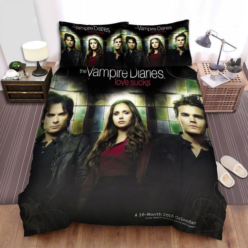 The Vampire Diaries 20092017 Love Sucks Movie Poster Quilt Duvet Cover