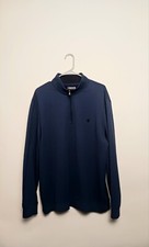 Izod Advantage Performance Stretch- Men's Size XL Quarter Zip Sweater - Blue