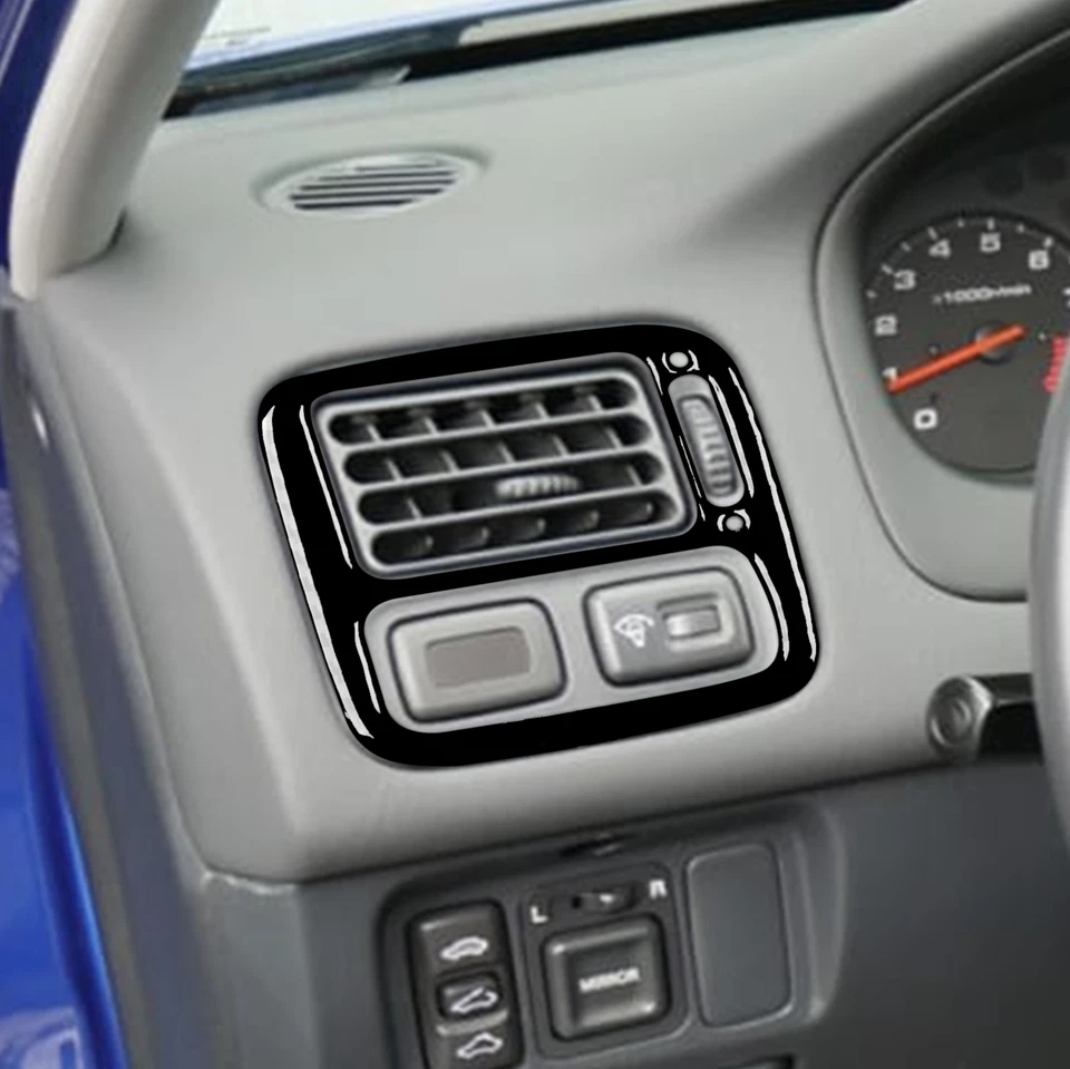 Kits completos de ajuste para tablero de instrumentos interior negro piano 6 piezas para Honda Civic 6th JDM 96-00 Foto 4 de 4