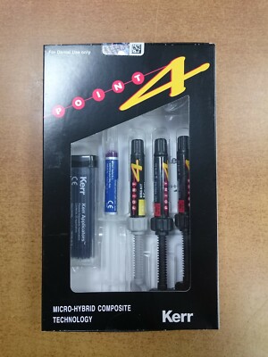 Dental Composite Kit Point 4 Mini Kerr Made in Italy 3 Syuringe 1xBond 5g 1xEtch