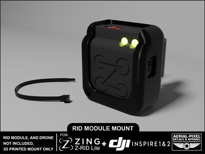 DJI Inspire 1 or 2 Zing Z-RID Lite Mount for Remote ID