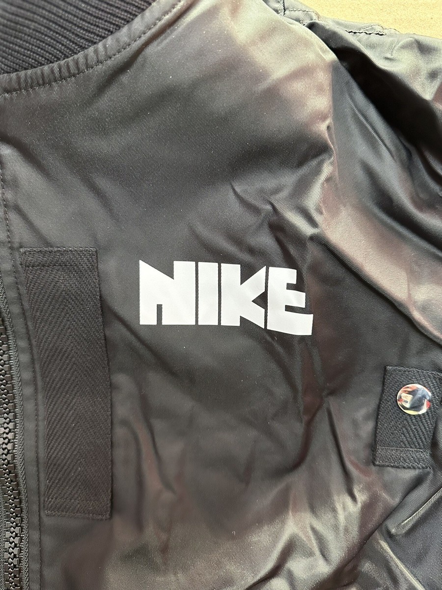 Nike X Sacai Layered Full Zip Hooded Bomber Jacket CV5732 010 Size