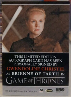 Game Of Thrones Art & Images Gwendoline Christie Autograph Brienne