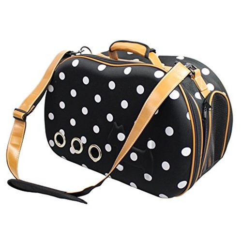 Fashion Dotted Venta-Shell Perforated Collapsible Military Grade Designer Pet Ca