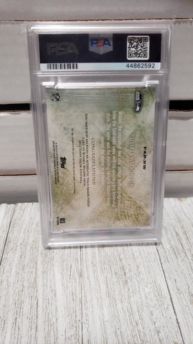 2012 Topps Valor Field Armor Strength Patch Russell Wilson PSA 8 POP 4 No Higher - Picture 3 of 4