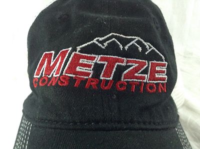 Metze Construction Hat Mesh Trucker Strapback Cap