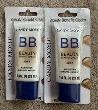 2 Stück Süßigkeiten Moyo Beauty Benefit B.B. Creme Foundation dunkel 1 - 1,0 flüssige Unzen