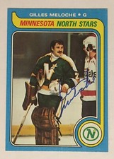 1979 Topps #136 Gilles Meloche Signed Autograph Minnesota North Stars