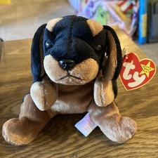 TY Beanie Babies DOBY the Doberman Puppy Dog EX w/ Tag DOB oct 9, 1996