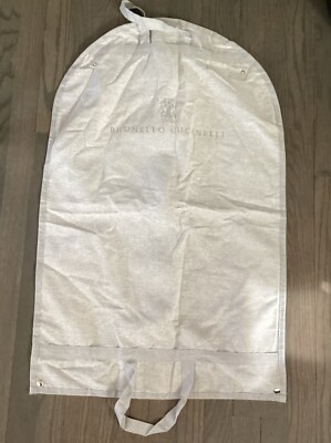Sac à Vêtements Brunello Cuccinelli – Chanvre Zippé – 60 X 86 Cm – Gris – Neuf