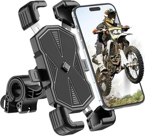 Estralia Bike Phone Holder, Motorcycle Mount, Detachable. 360° Rotatable.