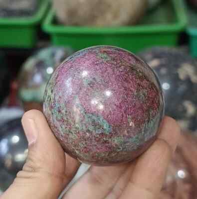 Natural Sunstone Crystal Sphere 50mm Healing Reiki Ball Home Decor Gemstone