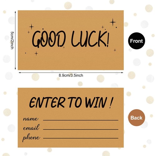 300 Stück Enter to Win Tombola Tickets Karten 3,5 x 2 Zoll Teilnahmeformular Karten für - Bild 2 von 7