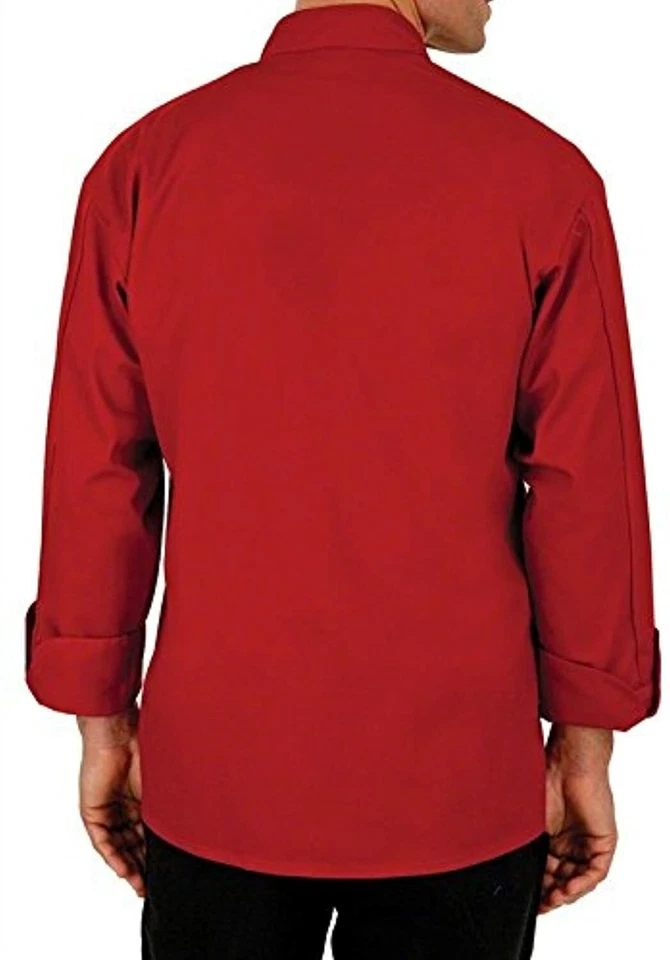 Chef Coat Men Polycotton Single Breast Coat Chef Jacket Restaurant Uniform - Image 2 of 4