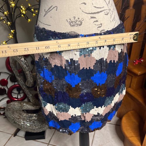 French Connection Full Sequin Paintbox Mini Skirt size 10 NEW with Tags - Picture 7 of 8