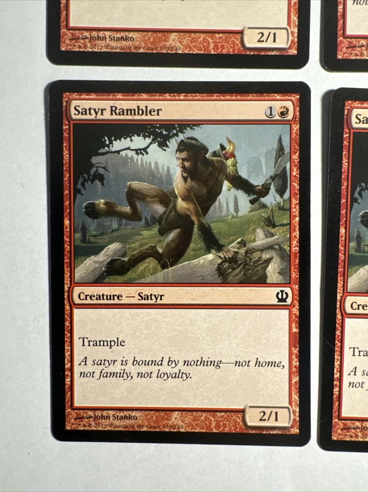 4x Mtg Theros Satyr Rambler NM Magic Karte Magic The Gathering - Bild 2 von 2