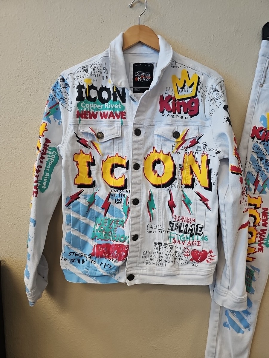 Denim Factory Copper Rivet Jacket Size MEDIUM + DENIM JEANS