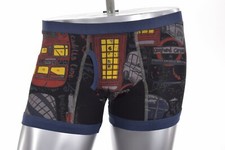 VK Nagrani NWT Luxury Men's Boxer Briefs in Black London Theme Cotton XXL