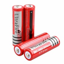 3.7V Button Top Rechargeable Battery 3000mAh Lithium Cell for Flashlight USA