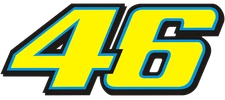 Valentino Rossi sticker 46 weatherproof bumper vinyl decal