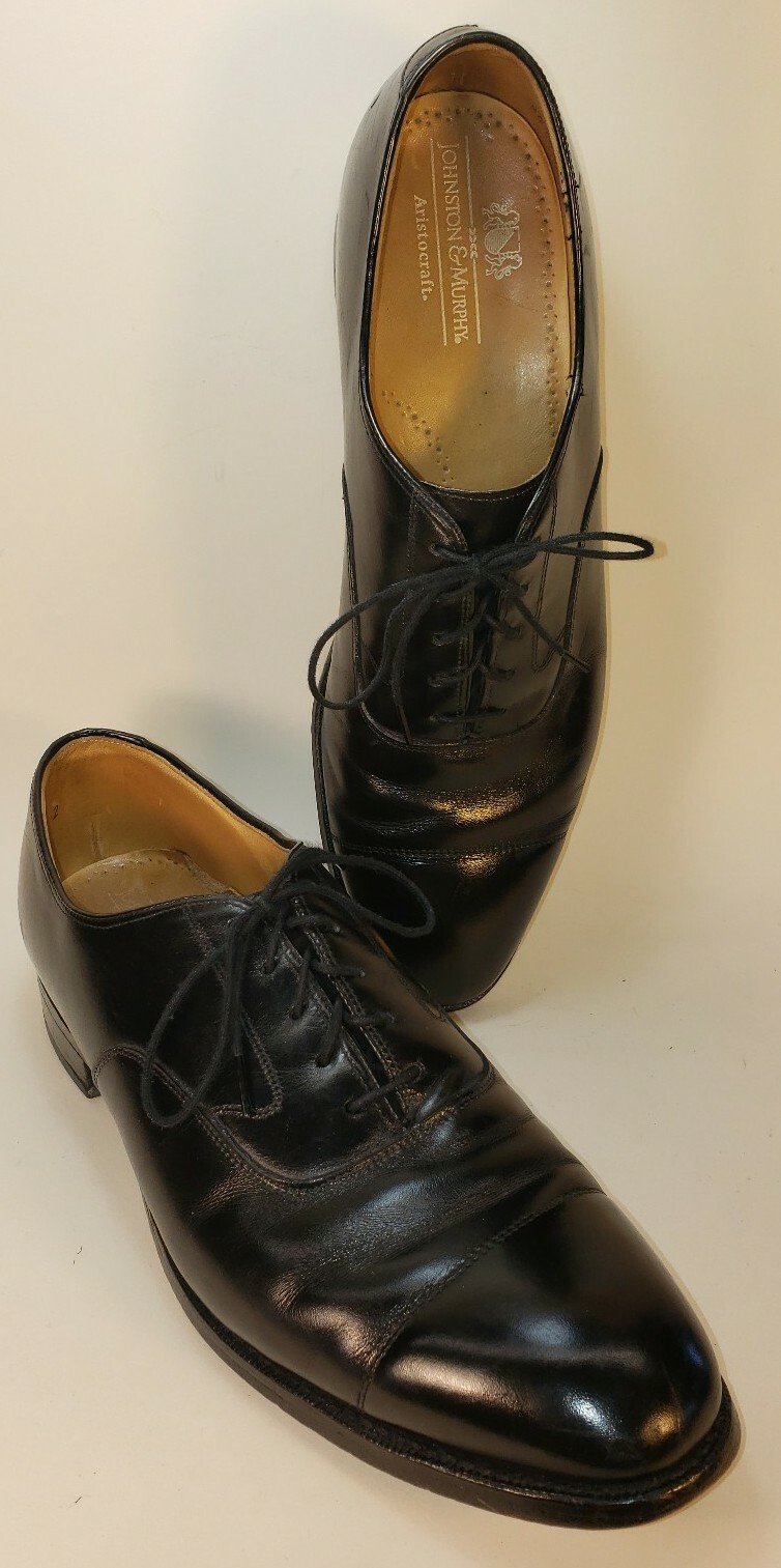 SAOLA Johnston & Murphy Aristocraft Cap Toe Oxford Uomo Taglia 9.5B 2A Mod. 34472 USA