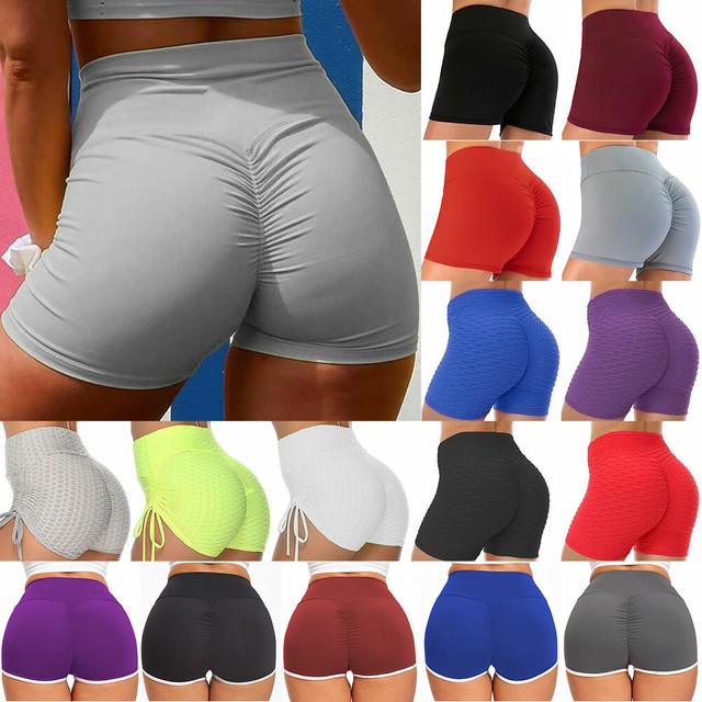 ruched yoga shorts