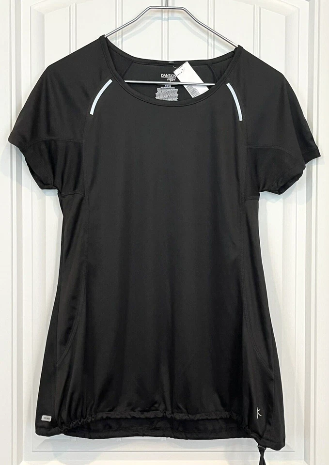 2 New DANSKIN NOW TEE M WHITE BLACK SS PERFORMANCE REFLECT M SET OF NWT USPSGA - Image 4 of 4