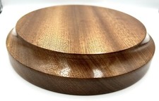 Round circular 205mm diameter Display Plinth / base in utile wood, 40mm thick.