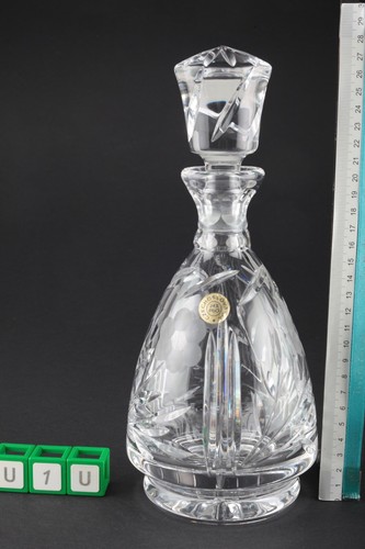 Schwere Karaffe Bleikristall geschliffen 27,5 cm Bohemia Glas Flasche - Bild 5 von 6