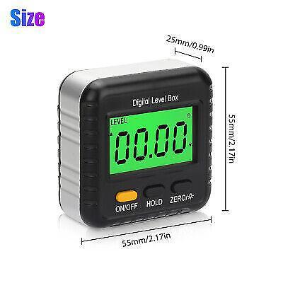 Digital Magnetic Inclinometer Level Box Gauge 4x90 Degree Angle Finder