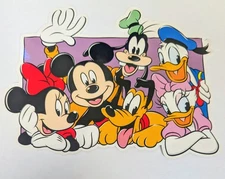 Disney Mickey Minnie Mouse Goofy Donald Pluto Oversized Postcard