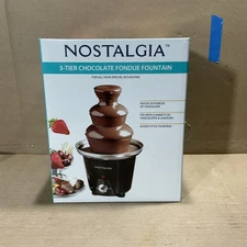 BRAND New 3-Tier Chocolate Fondue Fountain Nostalgia CFF965