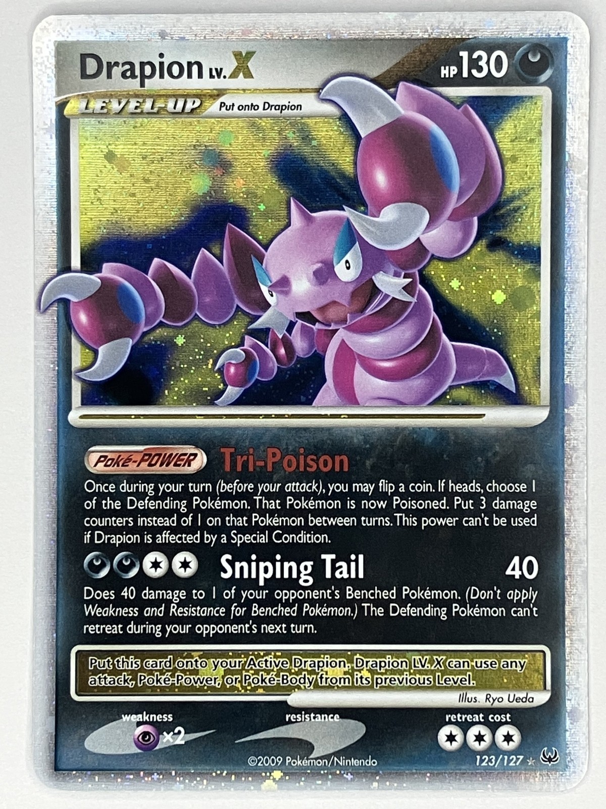 Drapion LV.X NM 123/127 Platinum Pokemon TCG Holo