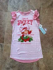 NEW Girls' Strawberry Shortcake PINK Dorm Nightgown   Size S 6/6X NWT